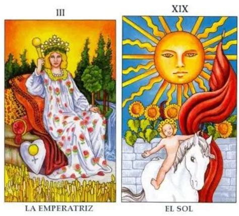 emperatriz y sol tarot|LA EMPERATRIZ TAROT